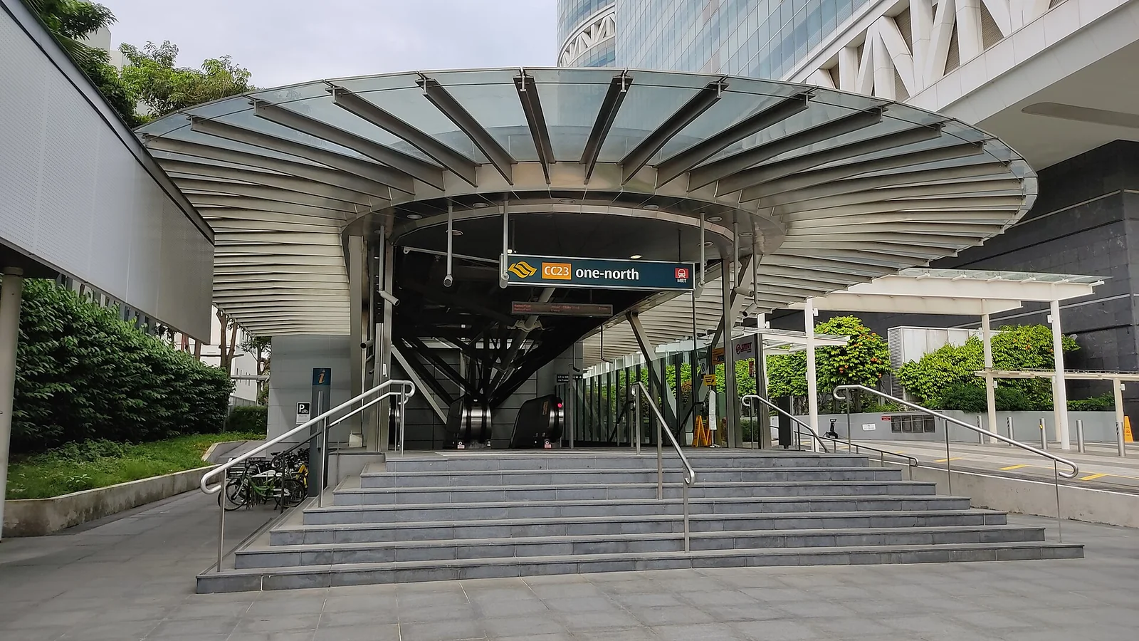 Exit A of one-north MRT station (CC23) on the Circle Line, the nearest station to Dover Drive Residences